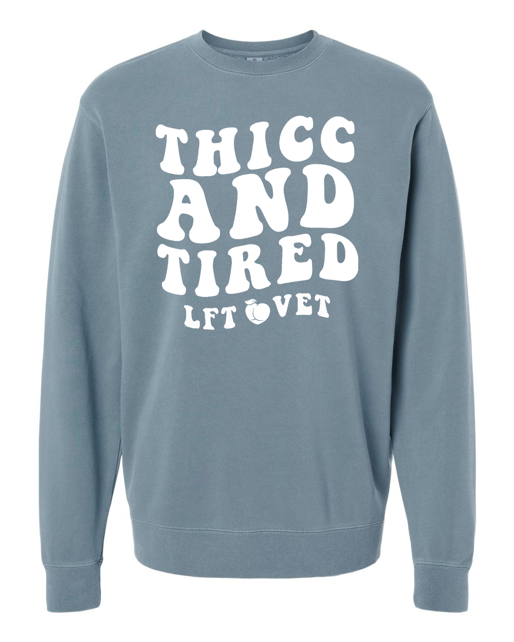 Thicc and Tired Comfy Crew Sweater