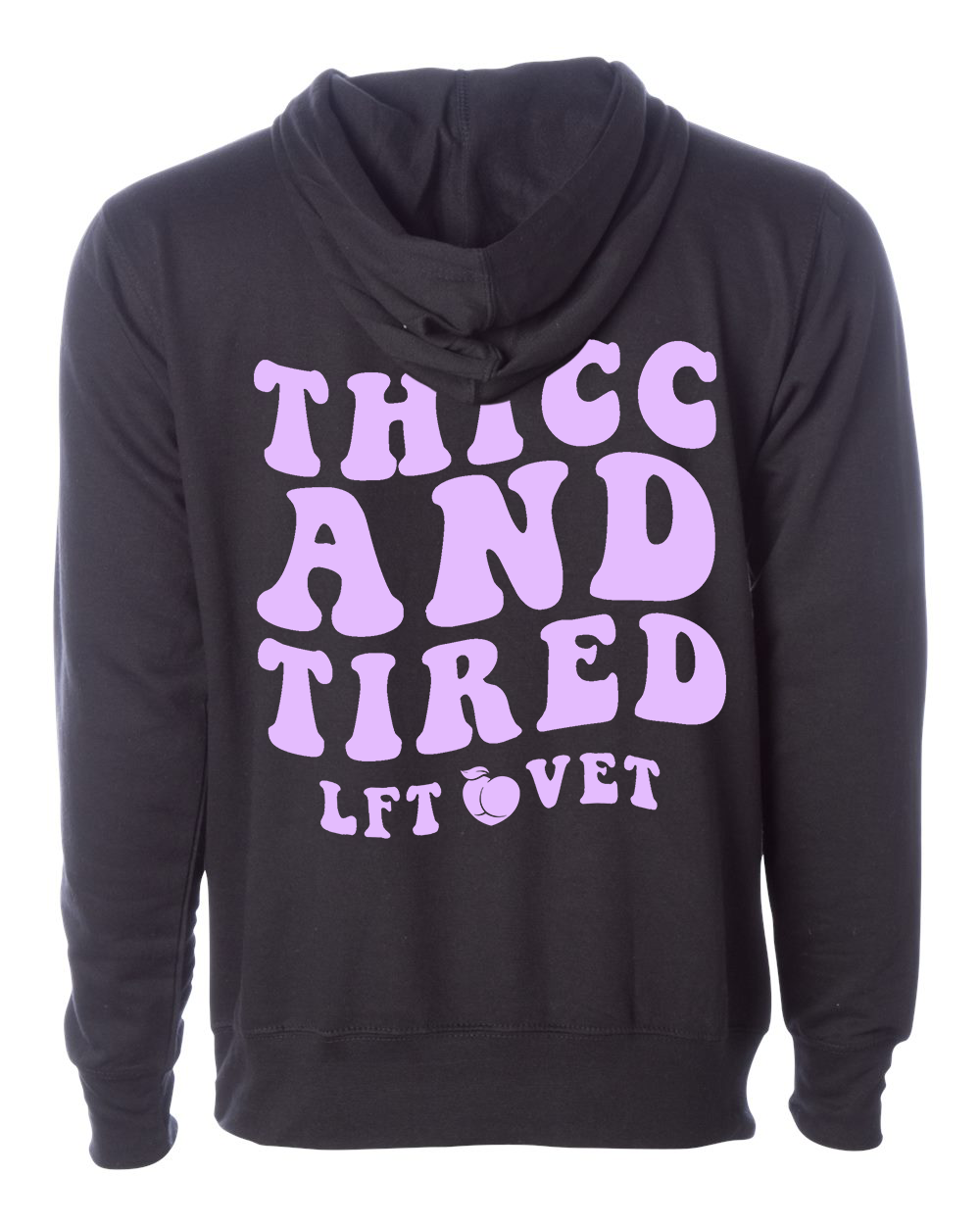 Thicc and Tired Plum Hoodie
